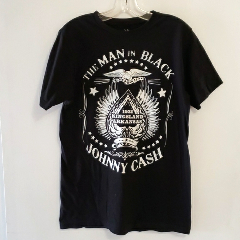 Johnny Cash Graphic Tee shirt Man in Black EUC M